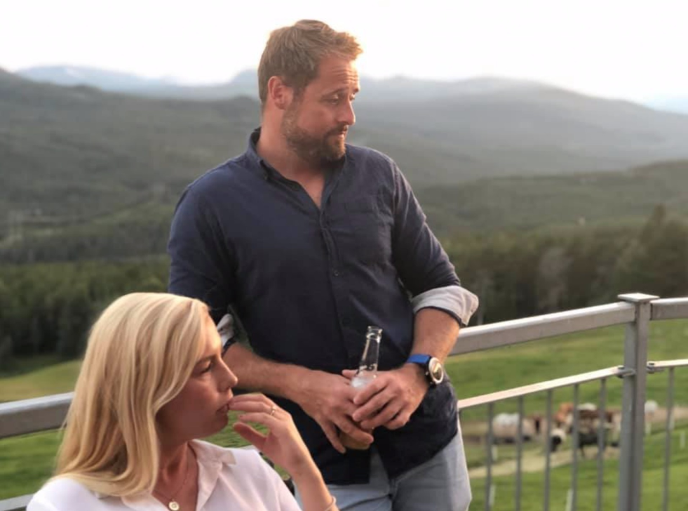 Etter middagen samlet vi oss på Dalseters veranda. Hvor utsikten var formidabel!
 Foto: privat
