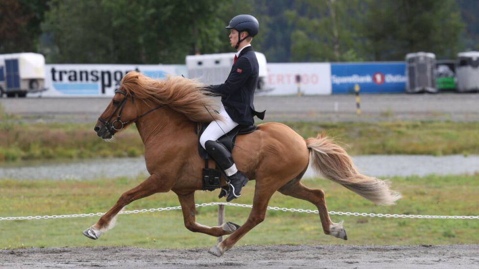 Herman Gundersen og Vésteinn frá Bakkakoti vant femgangen på 6,40.