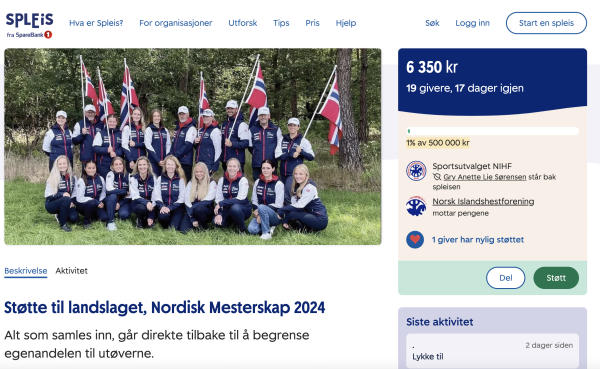 Støtt landslaget til Nordisk